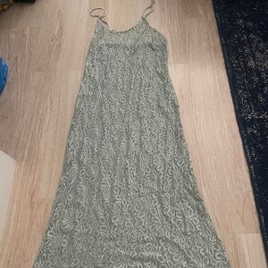 Elegant Lace Green Dress